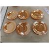 Image 5 : Fire King Peach Lustre Teacups, Saucers, Creamer, and Sugar Set (Twenty Pieces)