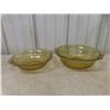 Image 2 : Federal Glass Amber Depression Glass Serving Bowls, Pitcher, and Fruit Nappies (Eight Pieces)