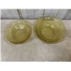 Image 3 : Federal Glass Amber Depression Glass Serving Bowls, Pitcher, and Fruit Nappies (Eight Pieces)