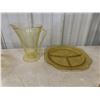Image 5 : Federal Glass Amber Depression Glass Serving Bowls, Pitcher, and Fruit Nappies (Eight Pieces)