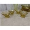 Image 8 : Federal Glass Amber Depression Glass Serving Bowls, Pitcher, and Fruit Nappies (Eight Pieces)
