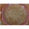 Image 3 : Carnival Glass Group Including Blue Fruit Bowl, Serving Platter, and Candy Bowl (Seven Pieces)