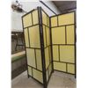 Image 3 : Two-Panel Room Divider, 73" High x 85" Wide, Three 28 1/4" Panels, One Panel Cracked