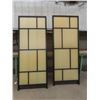 Image 6 : Two-Panel Room Divider, 73" High x 85" Wide, Three 28 1/4" Panels, One Panel Cracked