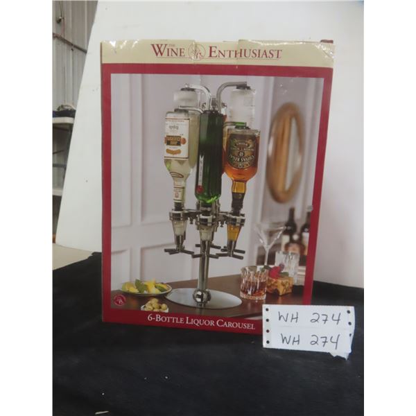 New Six-Bottle Carousel Liquor Dispenser