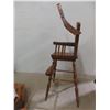 Image 10 : Wooden Cradle, Sled, And High Chair for Doll