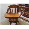 Image 11 : Wooden Cradle, Sled, And High Chair for Doll