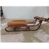 Image 12 : Wooden Cradle, Sled, And High Chair for Doll
