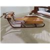 Image 14 : Wooden Cradle, Sled, And High Chair for Doll