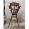 Image 9 : Wooden Cradle, Sled, And High Chair for Doll