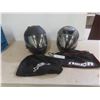 Image 1 : Two Motorcycle Helmets (One Large, One Small)