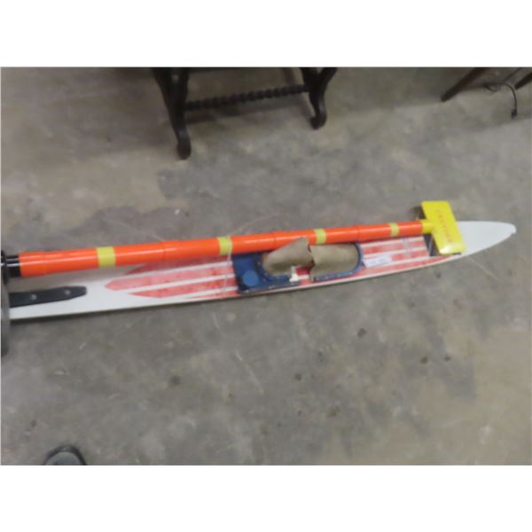 Vintage Water Ski And Warning Sign