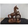 Image 2 : Eight-Inch Bronze Horse Plus Fourteen-Inch Wooden Horse