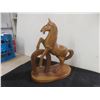 Image 3 : Eight-Inch Bronze Horse Plus Fourteen-Inch Wooden Horse