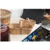 Image 4 : Bushel Baskets and Fruit Basket, Plus Javex and Glass Beverage Jugs