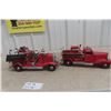 Image 1 : Vintage-Style Metal Fire Truck Display, Approximately 15" Long