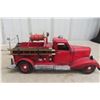 Image 2 : Vintage-Style Metal Fire Truck Display, Approximately 15" Long