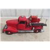 Image 7 : Vintage-Style Metal Fire Truck Display, Approximately 15" Long