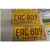 Image 3 : Twelve Manitoba and Saskatchewan License Plates Tags, 1947–1976