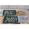 Image 4 : Fourteen American License Plates From Various States, Oldest Dated 1942