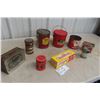 Image 1 : Nine Household Tins Including Peanut Butter, Toffee, Magic Powder, and Elastoplast