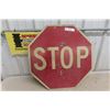 Image 1 : Metal Stop Traffic Sign, Approximately 24" Across