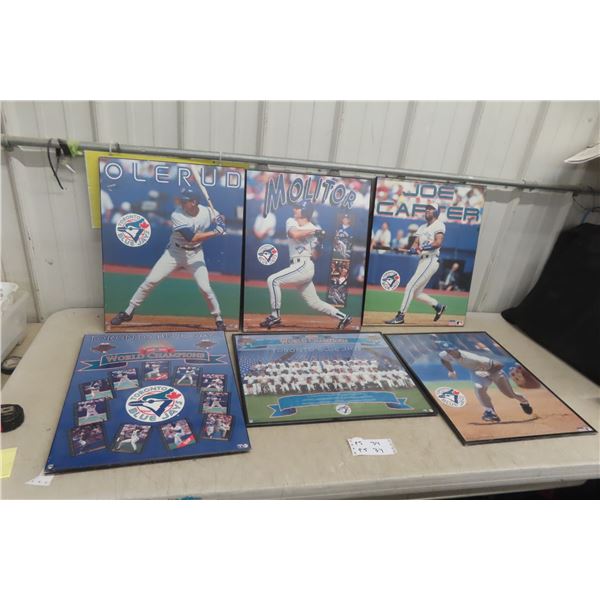 Lot of Framed Toronto Blue Jays Posters and World Series Championship Prints