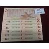 Image 1 : Lot of Six Sequential 1986 Canadian Two Dollar Bills