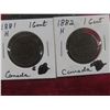 Image 2 : Collection of Canadian Large Cents From the 1880s Through the 1990s
