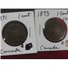 Image 6 : Collection of Canadian Large Cents From the 1880s Through the 1990s