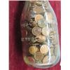 Image 4 : Vintage Crescent Creamery Milk Bottle Filled With Pennies, Over Nine Pounds Total
