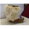 Image 4 : Vintage Cree / Metis Beaded Real Fur Buckskin Moccasins