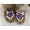 Image 5 : Vintage Cree / Metis Beaded Real Fur Buckskin Moccasins