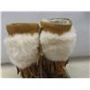 Image 8 : Vintage Cree / Metis Beaded Real Fur Buckskin Moccasins