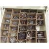 Image 5 : Vintage Metal Hardware Organizer Cabinet With Multiple Drawers and Assorted Contents