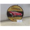 Image 1 : Modern Metal Corvette Sign, 12" Diameter