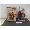 Image 1 : Vintage Rosko "Gino" Neapolitan Balloon Blower Toy With Box, 11" Tall. Battery Operated. Collectibl