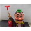 Image 8 : Vintage Rosko "Gino" Neapolitan Balloon Blower Toy With Box, 11" Tall. Battery Operated. Collectibl