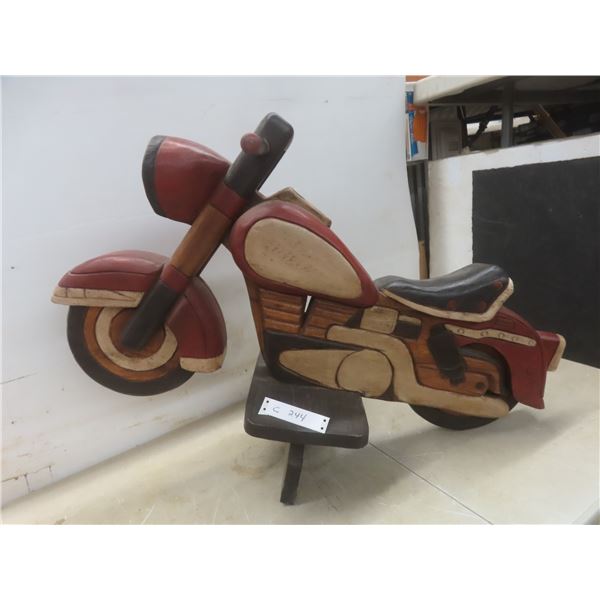 Handcrafted Wooden Motorcycle Approx