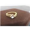 Image 10 : New 18K Gold Plated Simulated Diamond Ring Set, Size 7
