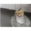 Image 16 : New 18K Gold Plated Simulated Diamond Ring Set, Size 7
