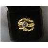 Image 17 : New 18K Gold Plated Simulated Diamond Ring Set, Size 7