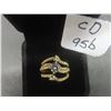 Image 1 : New 18K Gold Plated Simulated Diamond Ring Set, Size 7