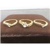 Image 2 : New 18K Gold Plated Simulated Diamond Ring Set, Size 7