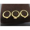 Image 3 : New 18K Gold Plated Simulated Diamond Ring Set, Size 7