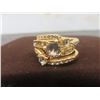 Image 4 : New 18K Gold Plated Simulated Diamond Ring Set, Size 7