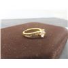 Image 8 : New 18K Gold Plated Simulated Diamond Ring Set, Size 7
