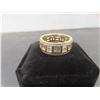 Image 2 : New 14K Gold Plated Simulated Diamond Mens Ring, Size 9.5