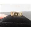 Image 4 : New 14K Gold Plated Simulated Diamond Mens Ring, Size 9.5