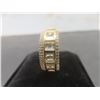 Image 5 : New 14K Gold Plated Simulated Diamond Mens Ring, Size 9.5